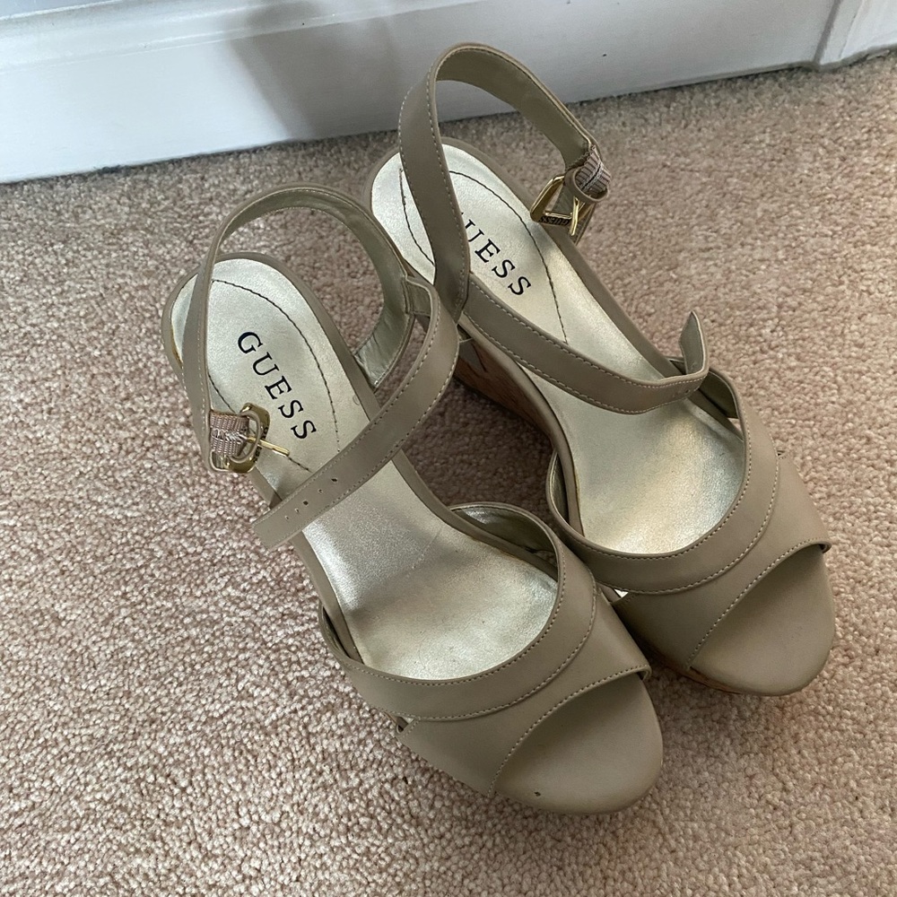 G by Guess wedge sandal heels